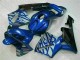 Affordable 2003-2004 Blue with Silver Flame Honda CBR600RR Motorbike Fairing