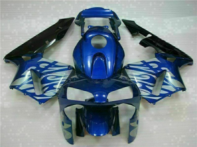 Affordable 2003-2004 Blue with Silver Flame Honda CBR600RR Motorbike Fairing