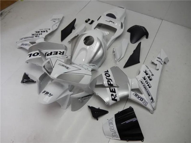 Affordable 2003-2004 Silver White Black Repsol Honda CBR600RR Motorcycle Fairings Kit Affordable 2003-2004 Silver White Black Repsol Honda CBR600RR Motorcycle Fairings Kit