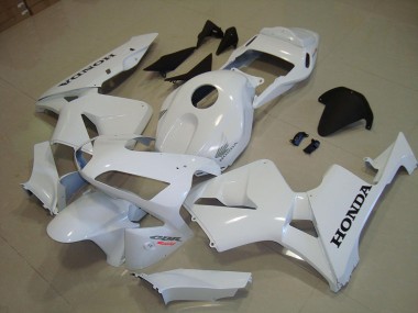 Affordable 2003-2004 White Black Decal Honda CBR600RR Motorcycle Fairing Kits & Plastic Bodywork MF2933