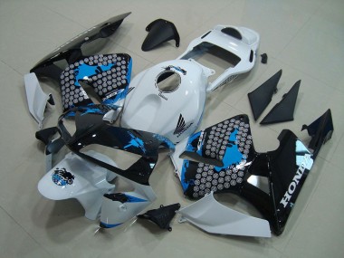 Affordable 2003-2004 White Black Blue Honda CBR600RR Moto Fairings