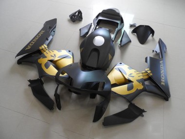 Affordable 2003-2004 Black Gold Decal Honda CBR600RR Motorcycle Fairings Kit