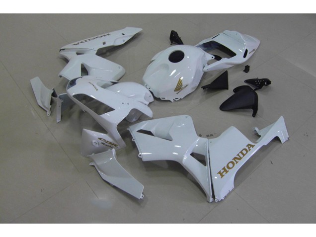 Affordable 2003-2004 White Gold Honda CBR600RR Replacement Fairings Affordable 2003-2004 White Gold Honda CBR600RR Replacement Fairings