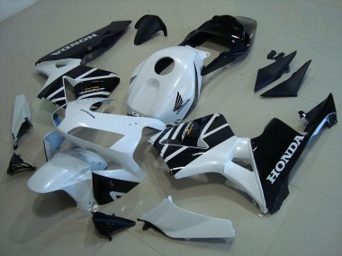 Affordable 2003-2004 White Black Honda CBR600RR Motorcylce Fairings