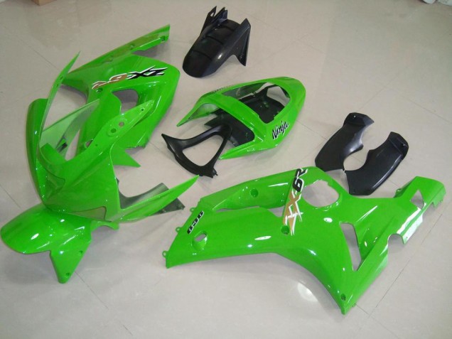 Affordable 2003-2004 Green Kawasaki ZX6R Bike Fairing Affordable 2003-2004 Green Kawasaki ZX6R Bike Fairing