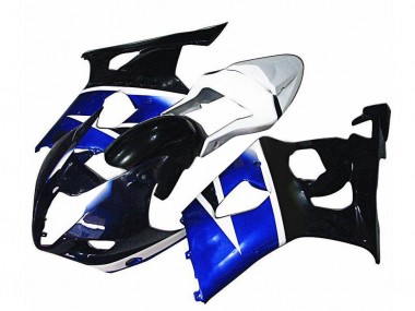 Affordable 2003-2004 Blue White Suzuki GSXR 1000 Motorcycle Replacement Fairings