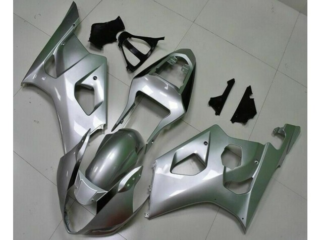 Affordable 2003-2004 Silver Suzuki GSXR 1000 Motorcyle Fairings Affordable 2003-2004 Silver Suzuki GSXR 1000 Motorcyle Fairings