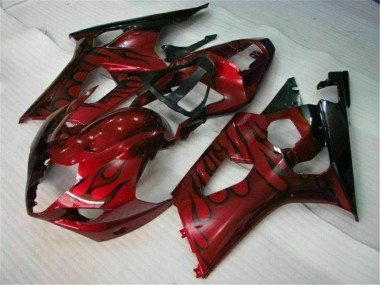 Affordable 2003-2004 Red Suzuki GSXR 1000 Motorcycle Fairings Kit