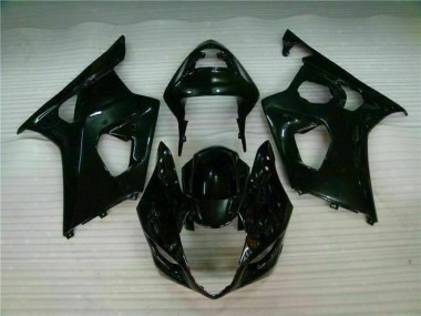 Affordable 2003-2004 Glossy Black Suzuki GSXR 1000 Motorcylce Fairings