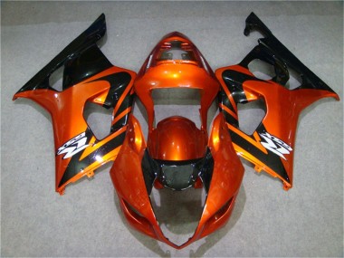 Affordable 2003-2004 Orange Black Suzuki GSXR 1000 Motorcycle Fairing Kits