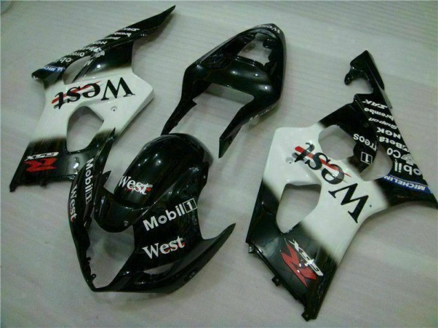 Affordable 2003-2004 White Black Suzuki GSXR 1000 Motorbike Fairing Affordable 2003-2004 White Black Suzuki GSXR 1000 Motorbike Fairing