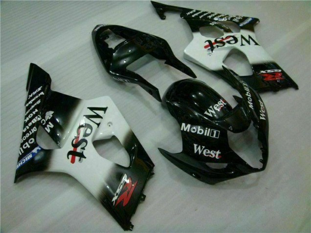 Affordable 2003-2004 White Black Suzuki GSXR 1000 Motorbike Fairing Affordable 2003-2004 White Black Suzuki GSXR 1000 Motorbike Fairing