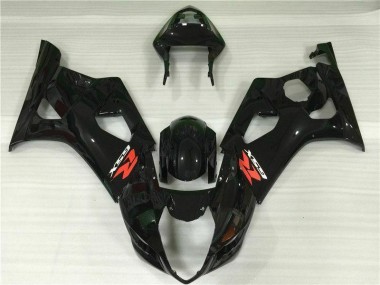 Affordable 2003-2004 Glossy Black Suzuki GSXR 1000 Motor Fairings