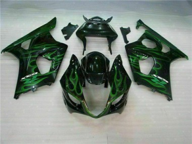 Affordable 2003-2004 Green Black Suzuki GSXR 1000 Motorbike Fairing