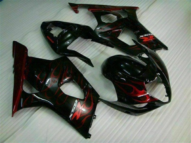 Affordable 2003-2004 Red Flame Suzuki GSXR 1000 Bike Fairing Kit Affordable 2003-2004 Red Flame Suzuki GSXR 1000 Bike Fairing Kit