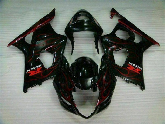Affordable 2003-2004 Red Flame Suzuki GSXR 1000 Bike Fairing Kit Affordable 2003-2004 Red Flame Suzuki GSXR 1000 Bike Fairing Kit