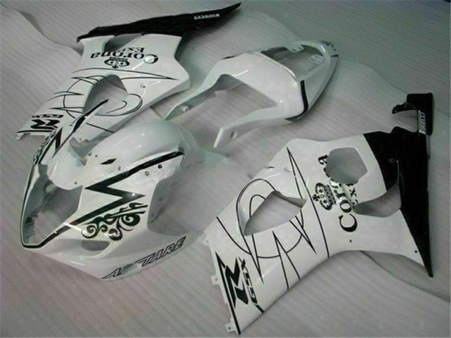 Affordable 2003-2004 White Suzuki GSXR 1000 Motorcycle Bodywork Affordable 2003-2004 White Suzuki GSXR 1000 Motorcycle Bodywork