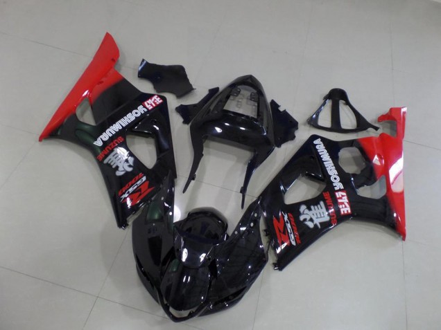 Affordable 2003-2004 Black and Red Suzuki GSXR 1000 Motorbike Fairing Affordable 2003-2004 Black and Red Suzuki GSXR 1000 Motorbike Fairing
