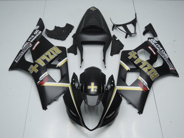 Affordable 2003-2004 Matte Black Rizla Suzuki GSXR 1000 Motorbike Fairing Affordable 2003-2004 Matte Black Rizla Suzuki GSXR 1000 Motorbike Fairing