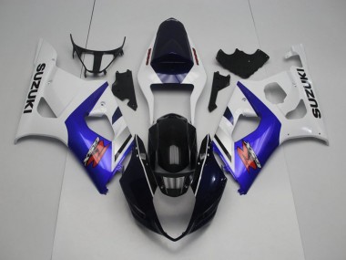 Affordable 2003-2004 Dark Blue Front and Blue Suzuki GSXR 1000 Motorcycle Replacement Fairings