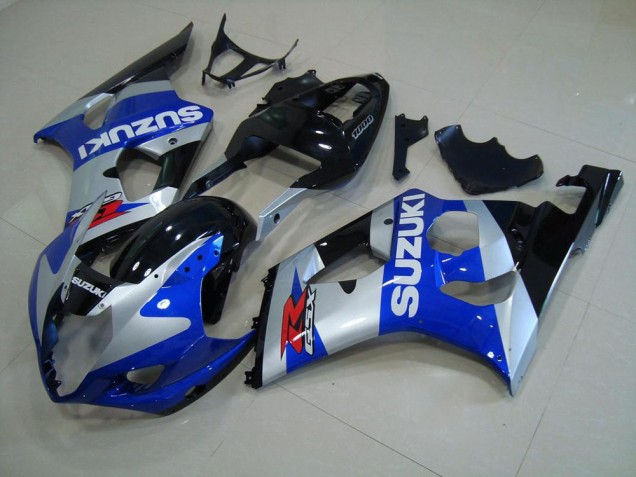Affordable 2003-2004 Blue Silver Suzuki GSXR 1000 Motorcyle Fairings Affordable 2003-2004 Blue Silver Suzuki GSXR 1000 Motorcyle Fairings