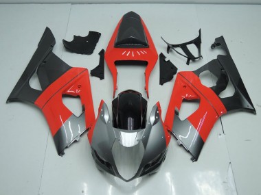 Affordable 2003-2004 Red and Grey Suzuki GSXR 1000 Motorbike Fairing