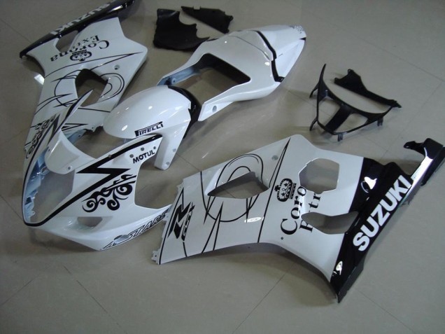 Affordable 2003-2004 White Corona Suzuki GSXR 1000 Bike Fairings Affordable 2003-2004 White Corona Suzuki GSXR 1000 Bike Fairings