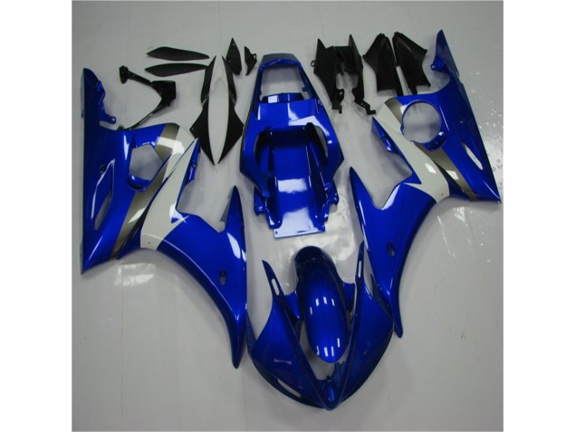 Affordable 2003-2005 Blue White Yamaha YZF R6 Replacement Fairings Affordable 2003-2005 Blue White Yamaha YZF R6 Replacement Fairings