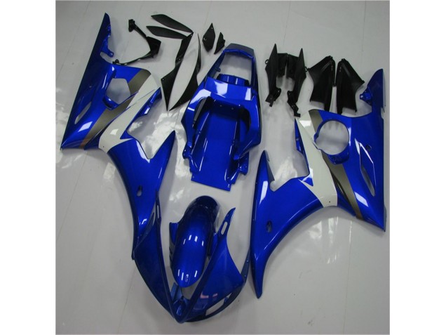 Affordable 2003-2005 Blue White Yamaha YZF R6 Replacement Fairings Affordable 2003-2005 Blue White Yamaha YZF R6 Replacement Fairings