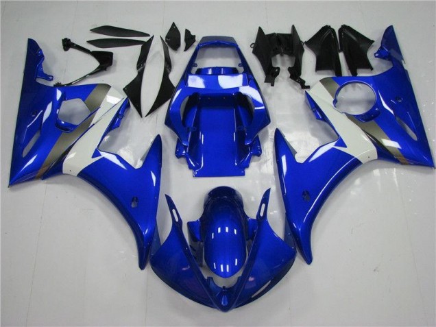Affordable 2003-2005 Blue White Yamaha YZF R6 Replacement Fairings Affordable 2003-2005 Blue White Yamaha YZF R6 Replacement Fairings