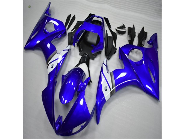 Affordable 2003-2005 Blue White Yamaha YZF R6 Bike Fairings Affordable 2003-2005 Blue White Yamaha YZF R6 Bike Fairings