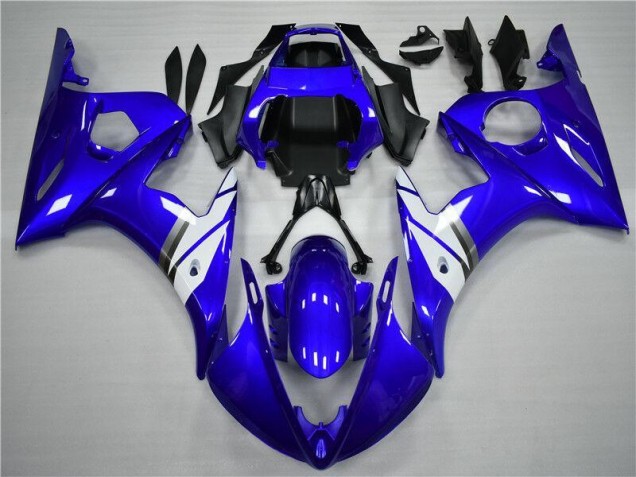 Affordable 2003-2005 Blue White Yamaha YZF R6 Bike Fairings Affordable 2003-2005 Blue White Yamaha YZF R6 Bike Fairings