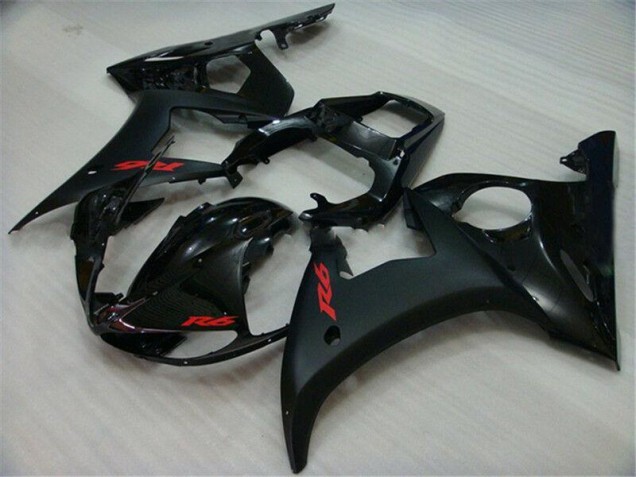 Affordable 2003-2005 Black Yamaha YZF R6 Replacement Motorcycle Fairings Affordable 2003-2005 Black Yamaha YZF R6 Replacement Motorcycle Fairings