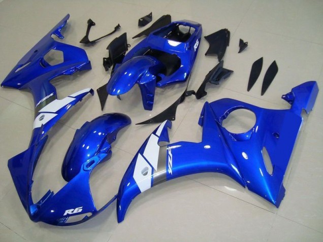 Affordable 2003-2005 OEM Style Blue Yamaha YZF R6 Bike Fairings Affordable 2003-2005 OEM Style Blue Yamaha YZF R6 Bike Fairings