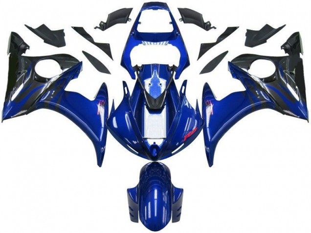 Affordable 2003-2005 Blue Black Yamaha YZF R6 Motorbike Fairings Affordable 2003-2005 Blue Black Yamaha YZF R6 Motorbike Fairings