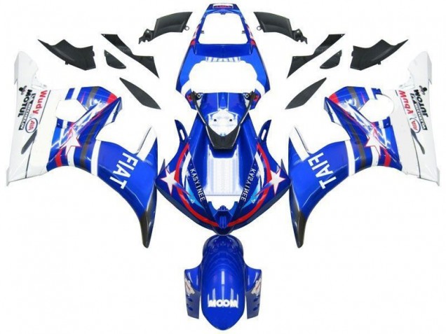 Affordable 2003-2005 Blue Star Fiat Yamaha YZF R6 Motorcycle Fairing Affordable 2003-2005 Blue Star Fiat Yamaha YZF R6 Motorcycle Fairing
