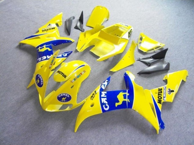 Affordable 2003-2005 Yellow Blue Motul Camel Yamaha YZF R6 Bike Fairings Affordable 2003-2005 Yellow Blue Motul Camel Yamaha YZF R6 Bike Fairings