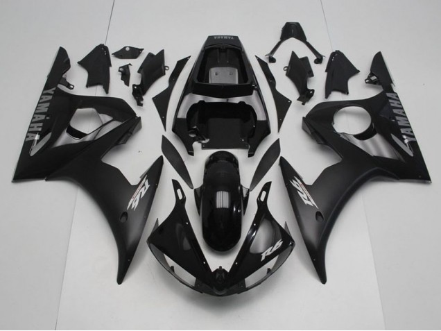 Affordable 2003-2005 Black with Silver Decals Yamaha YZF R6 Motorcycle Fairing Kits Affordable 2003-2005 Black with Silver Decals Yamaha YZF R6 Motorcycle Fairing Kits