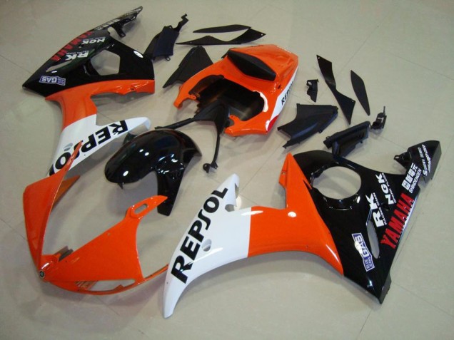 Affordable 2003-2005 Repsol Yamaha YZF R6 Motorcycle Fairings Kit Affordable 2003-2005 Repsol Yamaha YZF R6 Motorcycle Fairings Kit