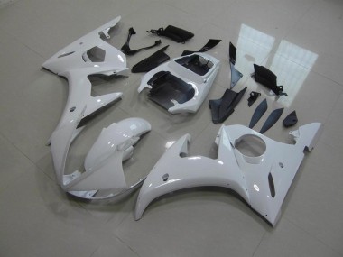 Affordable 2003-2005 White No Decals Yamaha YZF R6 Motorcylce Fairings
