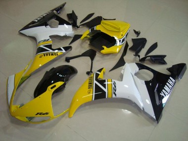Affordable 2003-2005 Yellow Aniversary Yamaha YZF R6 Motorcycle Fairings