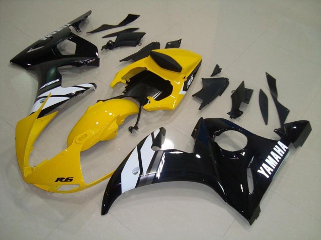 Affordable 2003-2005 Yellow Black Yamaha YZF R6 Motorbike Fairings Affordable 2003-2005 Yellow Black Yamaha YZF R6 Motorbike Fairings