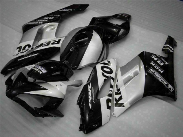 Affordable 2004-2005 Black Silver Repsol Honda CBR1000RR Motorcycle Fairings Kit