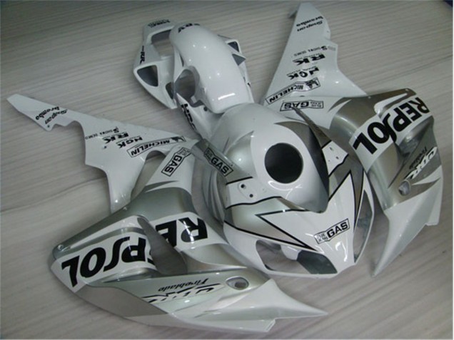 Affordable 2004-2005 White Silver Black Repsol Honda CBR1000RR Replacement Fairings