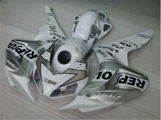 Affordable 2004-2005 White Silver Black Repsol Honda CBR1000RR Replacement Fairings