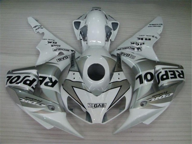 Affordable 2004-2005 White Silver Black Repsol Honda CBR1000RR Replacement Fairings