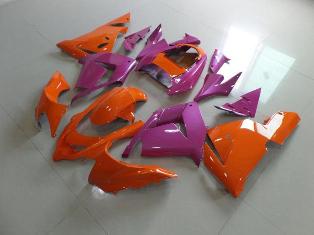 Affordable 2003-2005 Orange and Pink Kawasaki ZX10R Motorcycle Bodywork Affordable 2003-2005 Orange and Pink Kawasaki ZX10R Motorcycle Bodywork