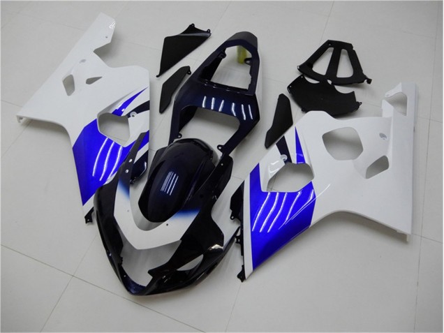 Affordable 2004-2005 White Blue Suzuki GSXR 600/750 Replacement Motorcycle Fairings Affordable 2004-2005 White Blue Suzuki GSXR 600/750 Replacement Motorcycle Fairings