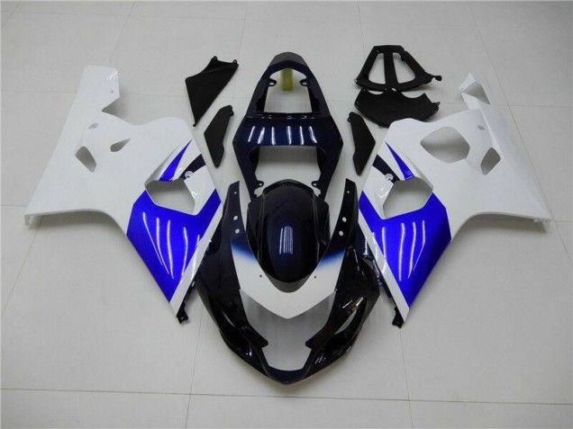 Affordable 2004-2005 White Blue Suzuki GSXR 600/750 Replacement Motorcycle Fairings Affordable 2004-2005 White Blue Suzuki GSXR 600/750 Replacement Motorcycle Fairings