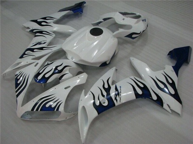 Affordable 2004-2006 White Blue Flame Yamaha YZF R1 Replacement Fairings Affordable 2004-2006 White Blue Flame Yamaha YZF R1 Replacement Fairings